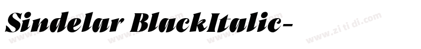 Sindelar BlackItalic字体转换